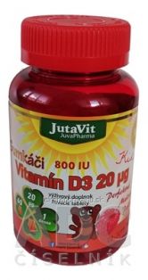 JutaVit Gumkáči Vitamín D3 20 µg Kids