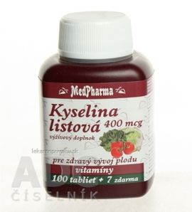 MedPharma KYSELINA LISTOVÁ 400 mcg