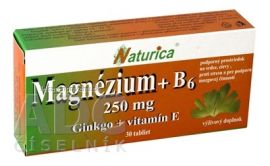 Naturica MAGNEZIUM 250 mg+B6+Ginkgo+vitamín E