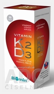 BIOMIN VITAMIN K2 + D3 1000 I.U.