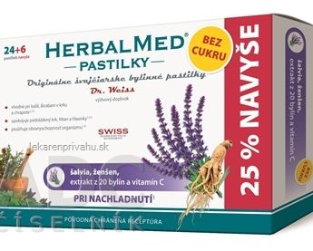 HERBALMED PASTILKY BEZ CUKRU - Dr.Weiss