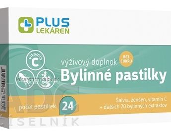 PLUS LEKÁREŇ Bylinné pastilky Bez cukru