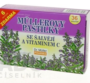 MÜLLEROVE PASTILKY SO ŠALVIOU A VIT. C