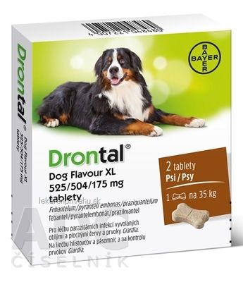 Drontal Dog Flavour XL 525/504/175 mg tablety