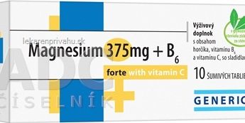 GENERICA Magnesium 375 mg + B6 forte s vitamínom C