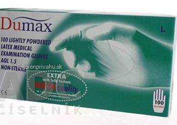 DUMAX RUKAVICE latexové  vyšetrovacie