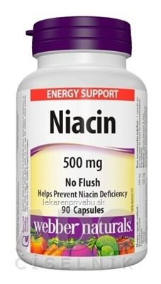 Webber Naturals Niacin 500 mg (nealergický)