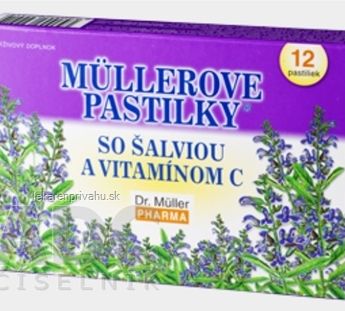 MÜLLEROVE PASTILKY SO ŠALVIOU A VIT. C