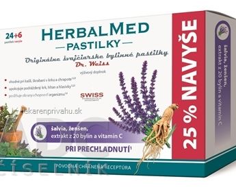 HERBALMED PASTILKY pri prechladnutí - Dr.Weiss