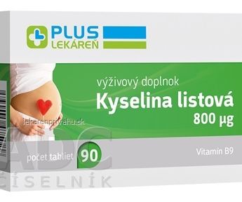 PLUS LEKÁREŇ Kyselina listová 800 μg