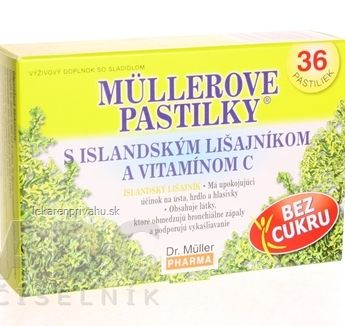 MÜLLEROVE PASTILKY S ISLAND. LIŠAJNÍKOM A VIT. C