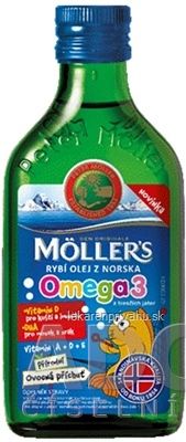 MOLLER´S Omega 3 RYBÍ OLEJ Ovocná aróma