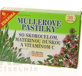 MÜLLEROVE PASTILKY SO SKOR. MAT. DÚŠKOU A VIT. C