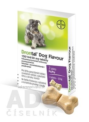 Drontal Dog Flavour 150/144/50 mg tablety