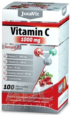 JutaVit Vitamín C 1000 mg + D3 400 IU + zinok 15mg