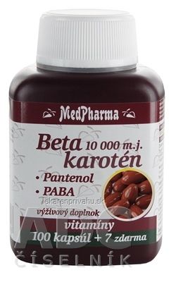 MedPharma BETAKAROTÉN 10 000 m.j.+Pantenol+PABA