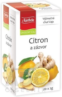 APOTHEKE PREMIER SELECTION ČAJ CITRÓN A ZÁZVOR